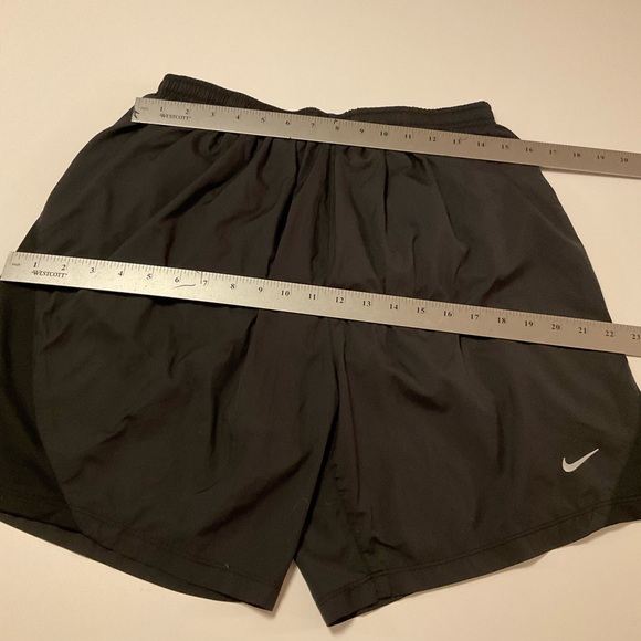Nike Dri-Fit Athletic Shorts, Black, Lined, Drawstring, Back Zip Pocket, Sz L - Picture 9 of 11